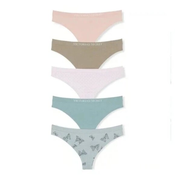 Victoria's Secret 5-Pack Seamless Thong Panties - Multicolor - Size M - 27030318 - Picture 1 of 4